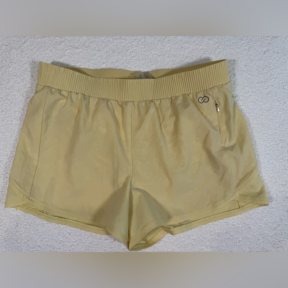Calia Swift Performance Shorts Yellow 3" Inseam womens